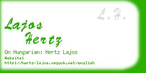 lajos hertz business card